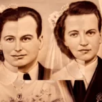 صورة لزوجين، توضع وجه المرأة على جسم الرجل ووجه الرجل على جسم المرأة